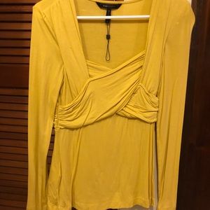🛑 sold 🛑 Mustard long sleeve stretch Blouse